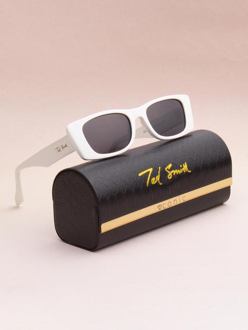 ted smith unisex black premium italian acetate sunglasses with polarized lenses. - 21766330 - Standard Image - 0