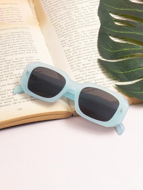 ted smith unisex black premium italian acetate sunglasses with polarized lenses. - 21766332 -  Standard Image - 0