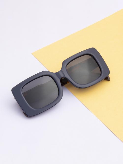 ted smith unisex black premium italian acetate sunglasses with polarized lenses. - 21766338 - Standard Image - 0