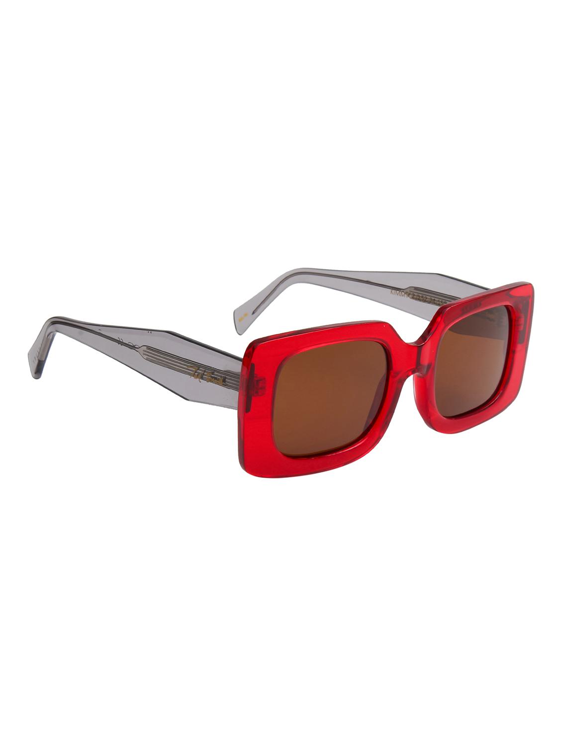 ted smith unisex brown premium italian acetate sunglasses with polarized lenses. - 21766341 - Standard Image - 2