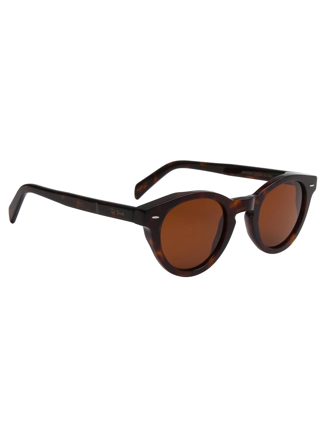 ted smith unisex brown premium italian acetate sunglasses with polarized lenses. - 21766344 - Standard Image - 2