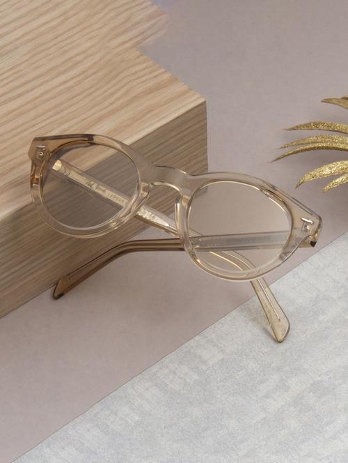 ted smith unisex light brown premium italian acetate sunglasses with polarized lenses. - 21766346 -  Standard Image - 0