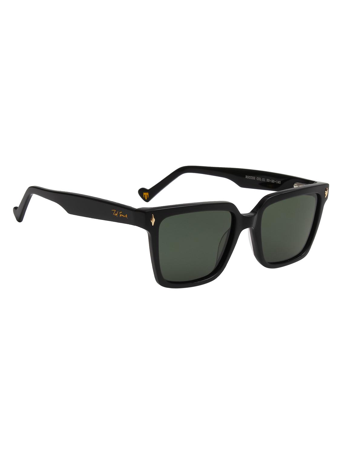 ted smith unisex green premium italian acetate sunglasses with polarized lenses. - 21766348 - Standard Image - 2