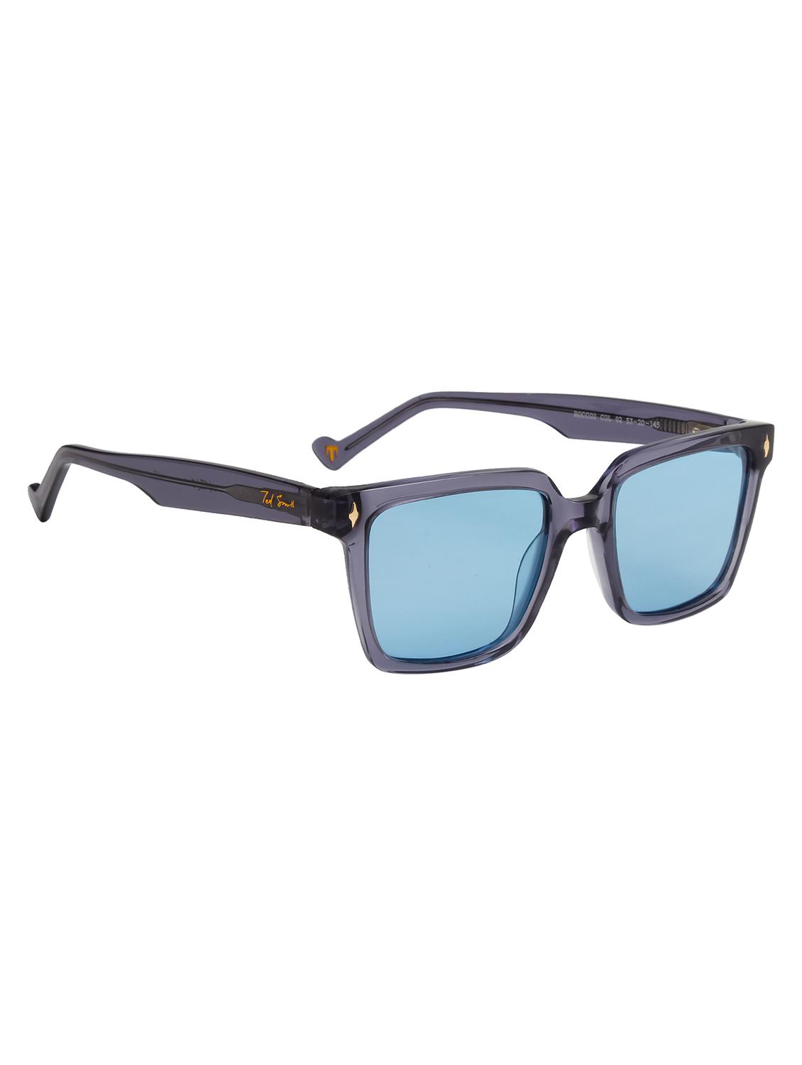 ted smith unisex blue premium italian acetate sunglasses with polarized lenses. - 21766349 - Standard Image - 2