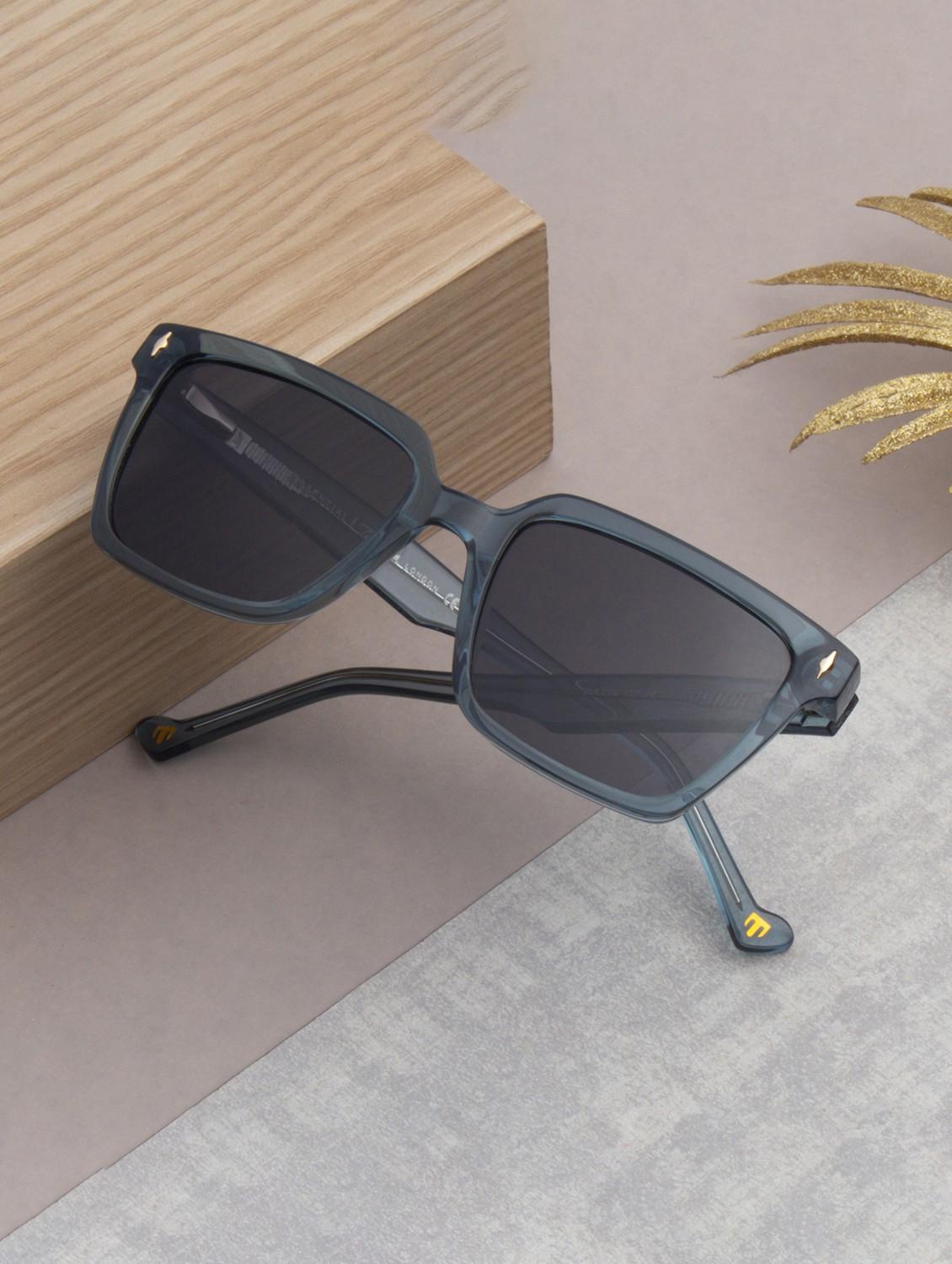 ted smith unisex black premium italian acetate sunglasses with polarized lenses. - 21766351 -  Zoom Image - 0