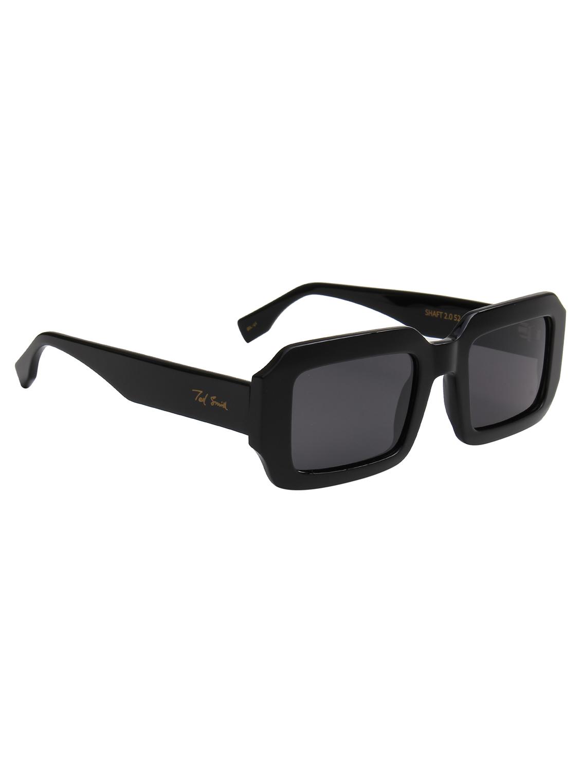 ted smith unisex black premium italian acetate sunglasses with polarized lenses. - 21766353 - Standard Image - 2
