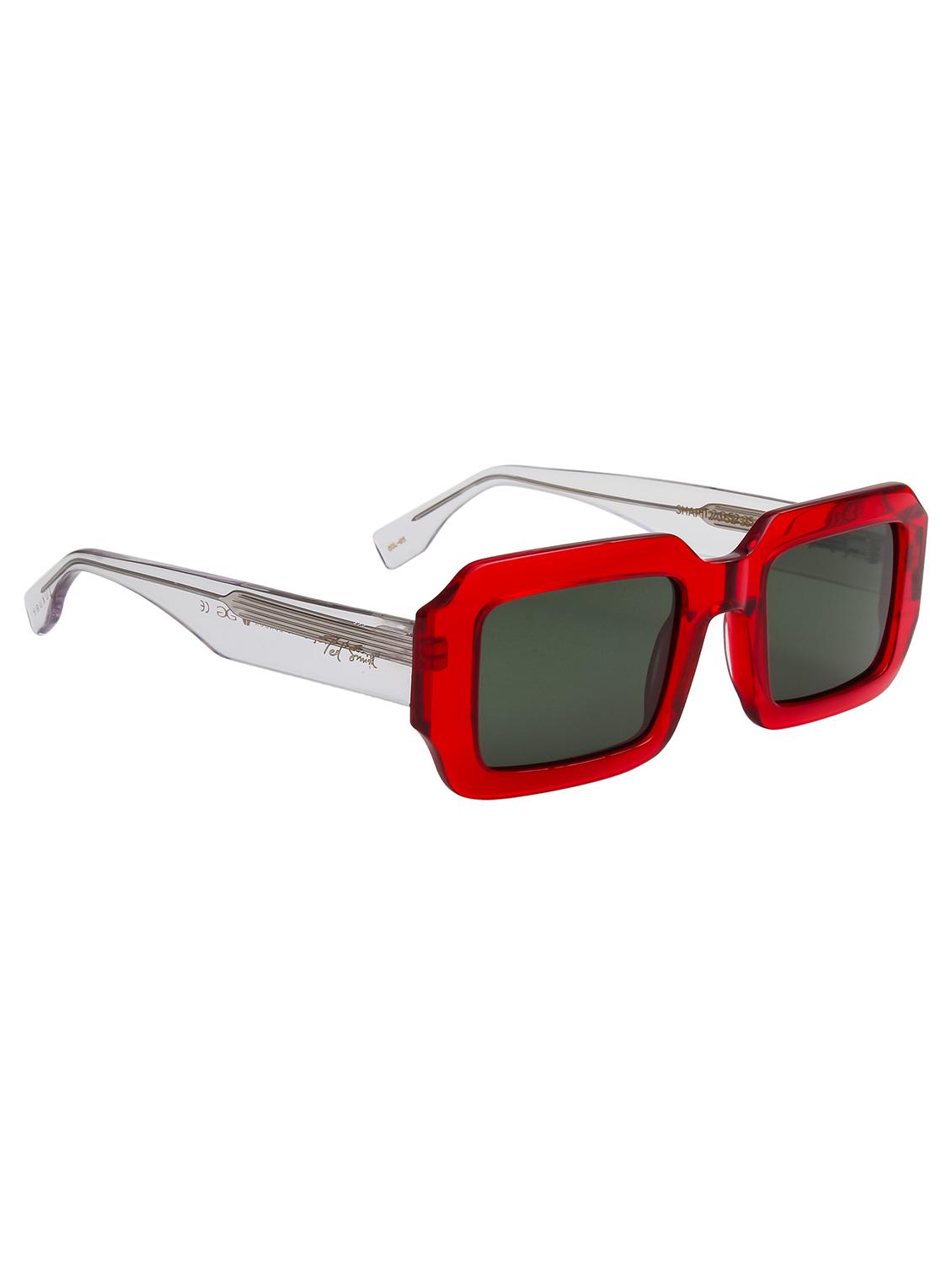 ted smith unisex green premium italian acetate sunglasses with polarized lenses. - 21766357 - Standard Image - 2