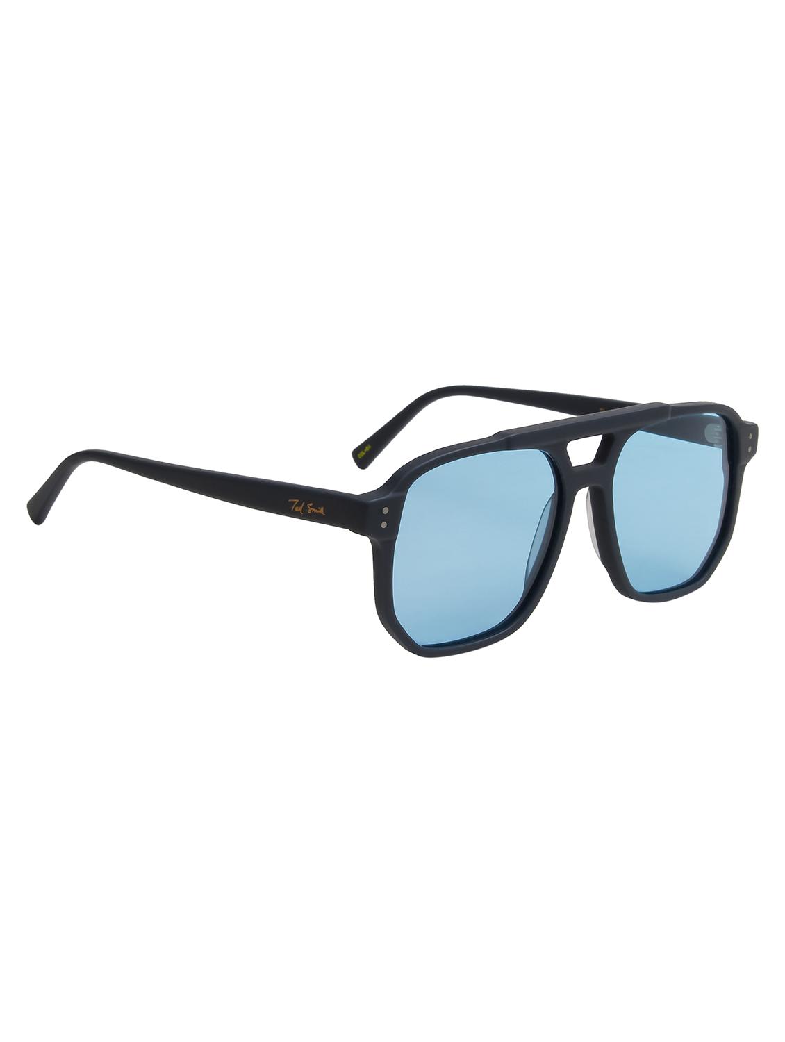 ted smith unisex blue premium italian acetate sunglasses with polarized lenses. - 21766362 - Standard Image - 2