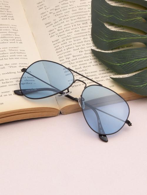 ted smith unisex blue premium metal sunglasses with polarized lenses. - 21766370 -  Standard Image - 0