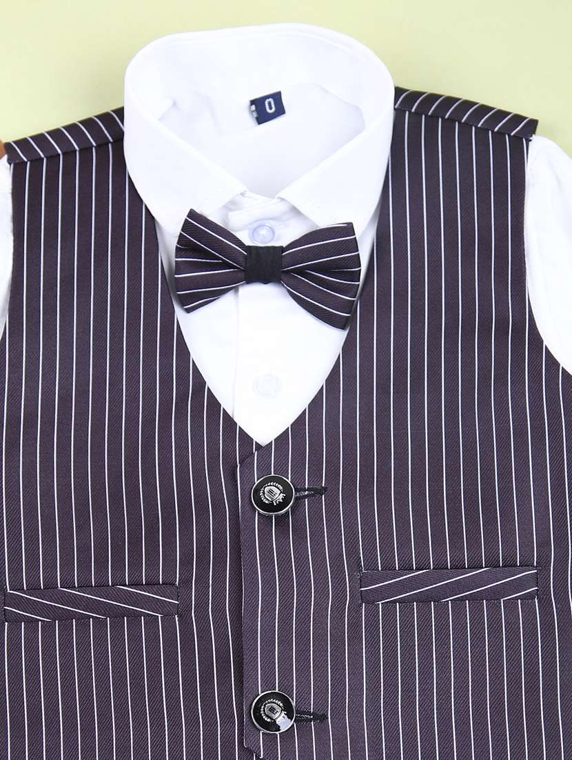 boys striped shirt and trouser with wasitcoat - 21766527 -  Standard Image - 2