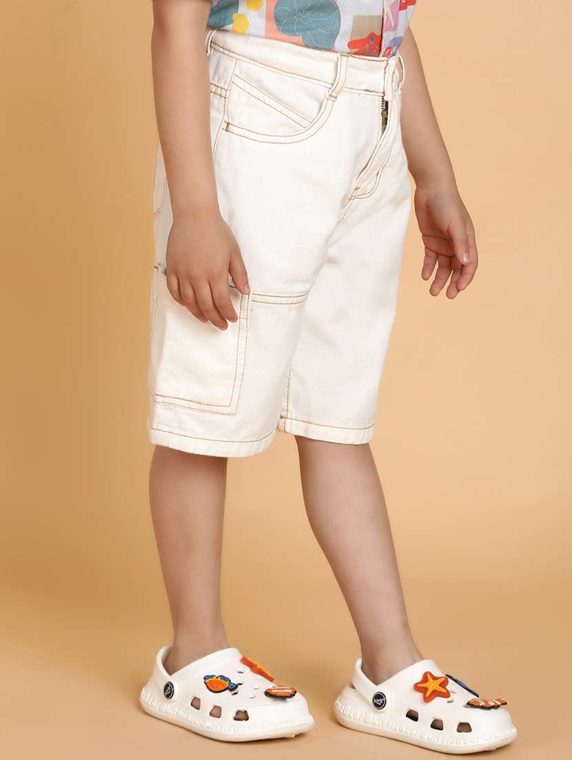 boys solid mid rise three fourth - 21766628 -  Standard Image - 2