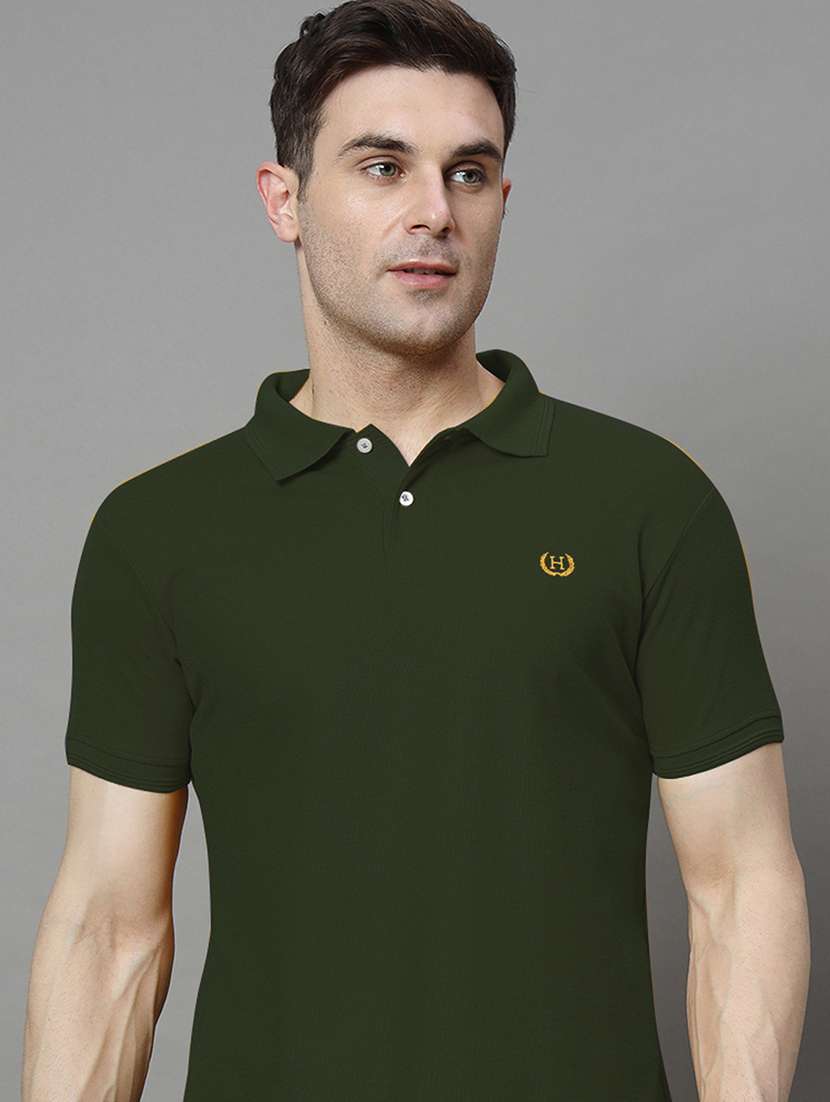 men solid short sleeve regular fit polo t-shirt - 21766630 -  Standard Image - 2