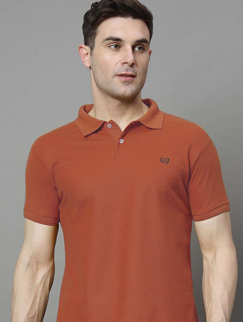 men solid short sleeve regular fit polo t-shirt - 21766632 -  Standard Image - 2
