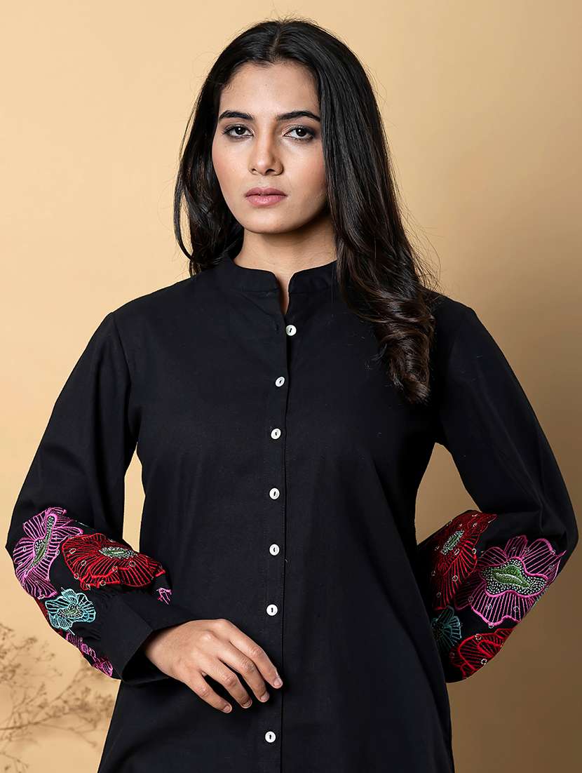 women black long sleeve ethnic co-ord set - 21766714 -  Standard Image - 2