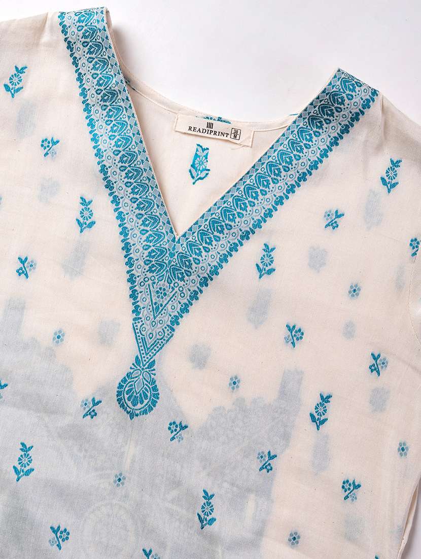 women three quarter sleeve kurta pant with dupatta set - 21766755 -  Standard Image - 2