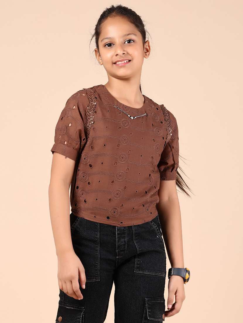 girls self designed short sleeve top - 21767181 -  Standard Image - 2