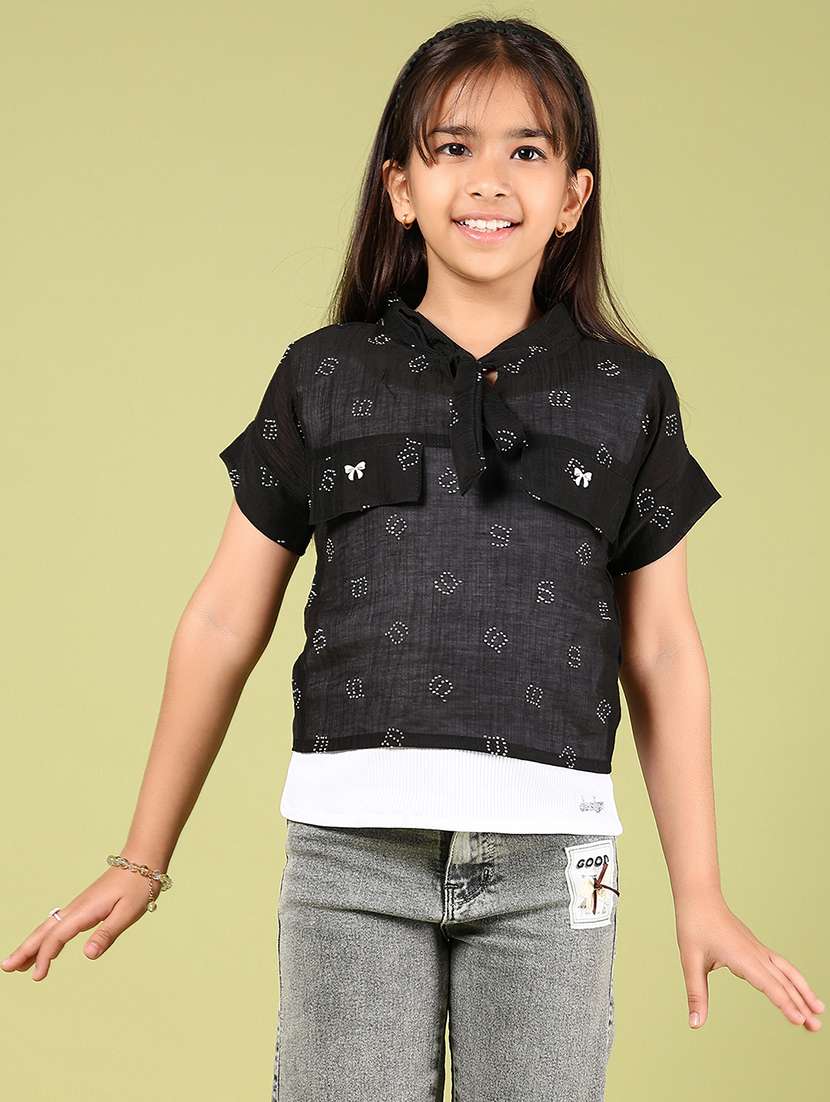 girls embellished short sleeve top - 21767188 -  Standard Image - 2