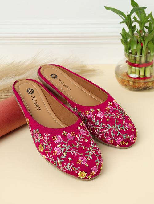 women embroidered slip on mule - 21767597 -  Standard Image - 0