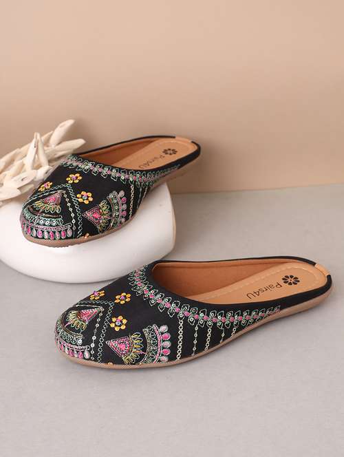 women embroidered slip on mule - 21767604 -  Standard Image - 0