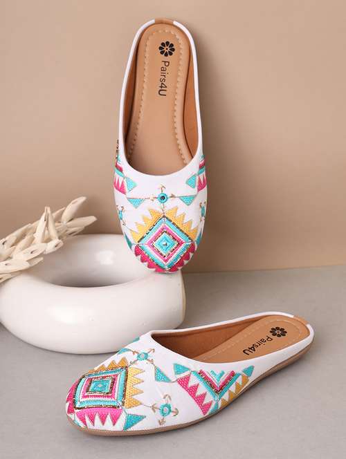 women embroidered slip on mule - 21767606 -  Standard Image - 0