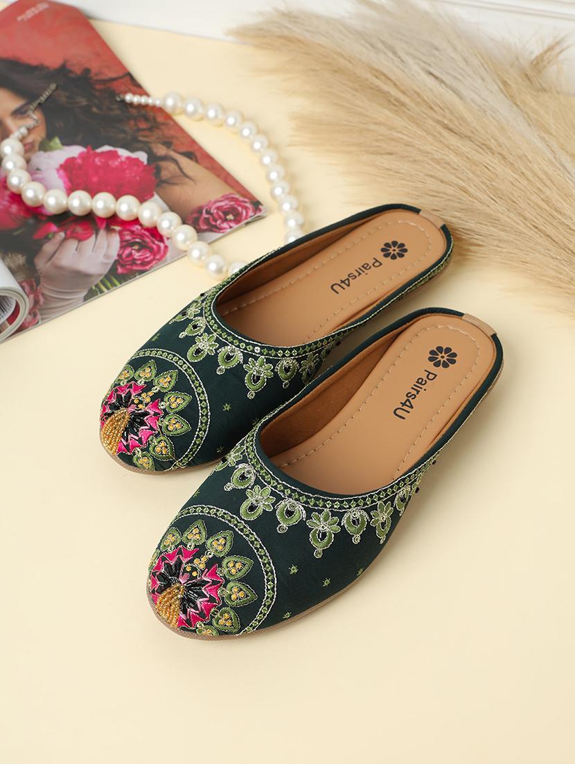 women embroidered slip on mule - 21767612 -  Zoom Image - 0