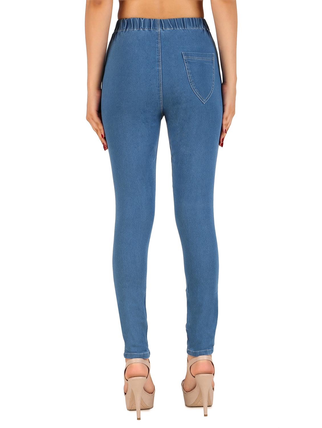 women solid high rise denim jegging - 21767673 - Standard Image - 2