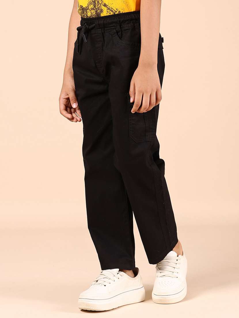 boys solid mid rise cargo - 21767690 -  Standard Image - 2