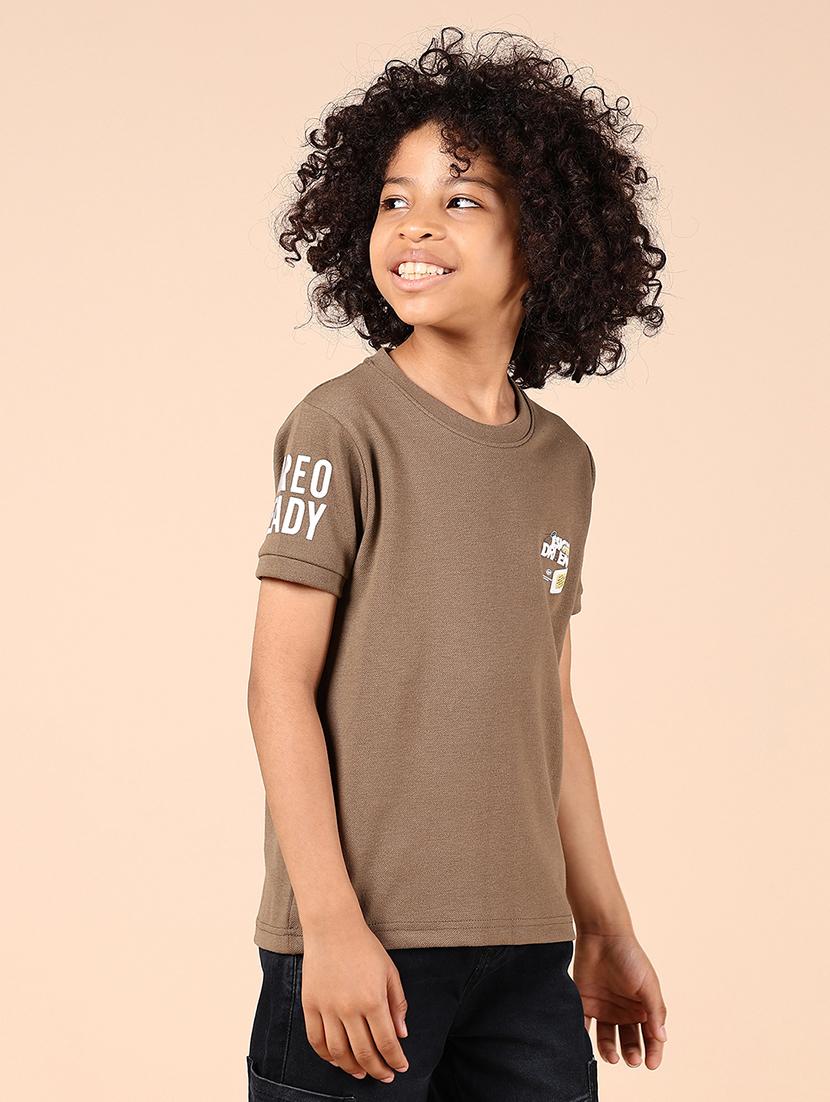 boys front & back printed round neck t-shirt - 21767695 - Standard Image - 2