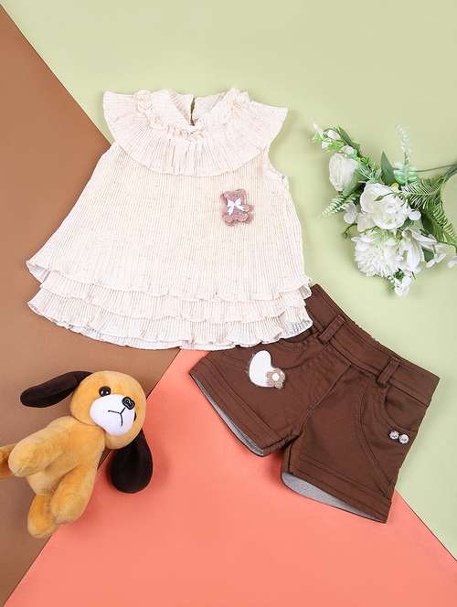 girls printed short & top co-ord set