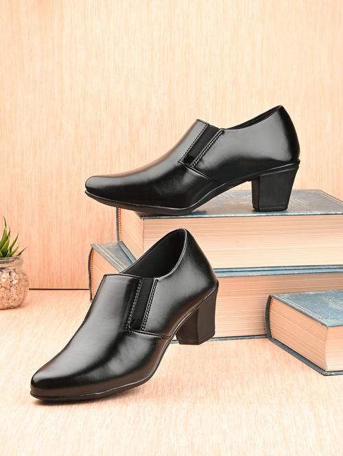 women black slip on formal shoe - 21767948 - Standard Image - 0