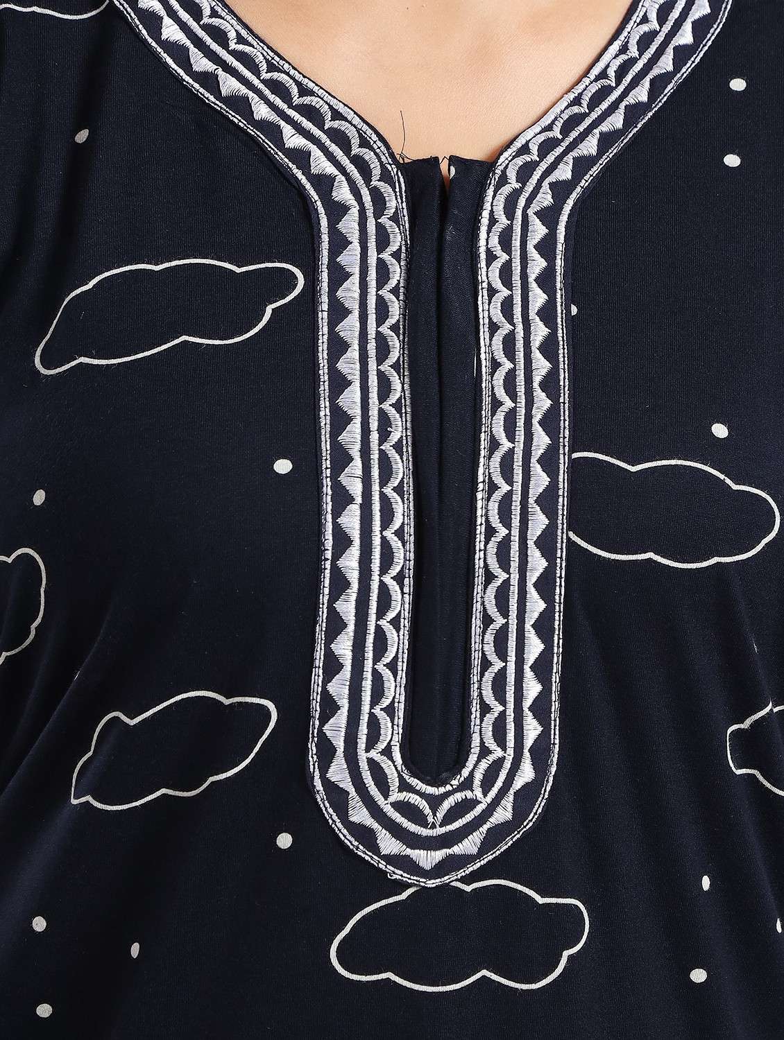 women printed short sleeves nighty - 21768023 -  Standard Image - 2