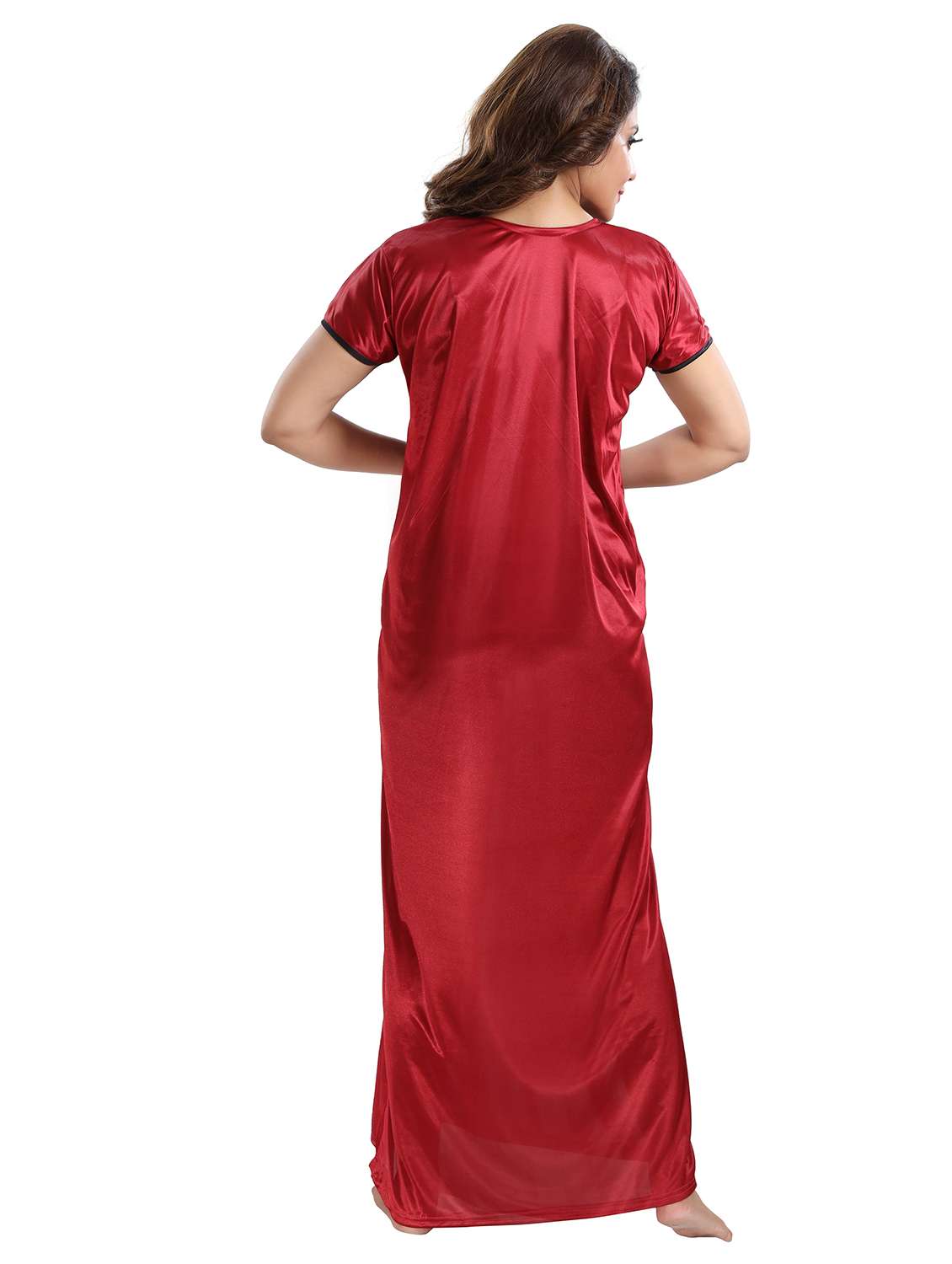 women solid short sleeves nighty - 21768031 -  Standard Image - 2