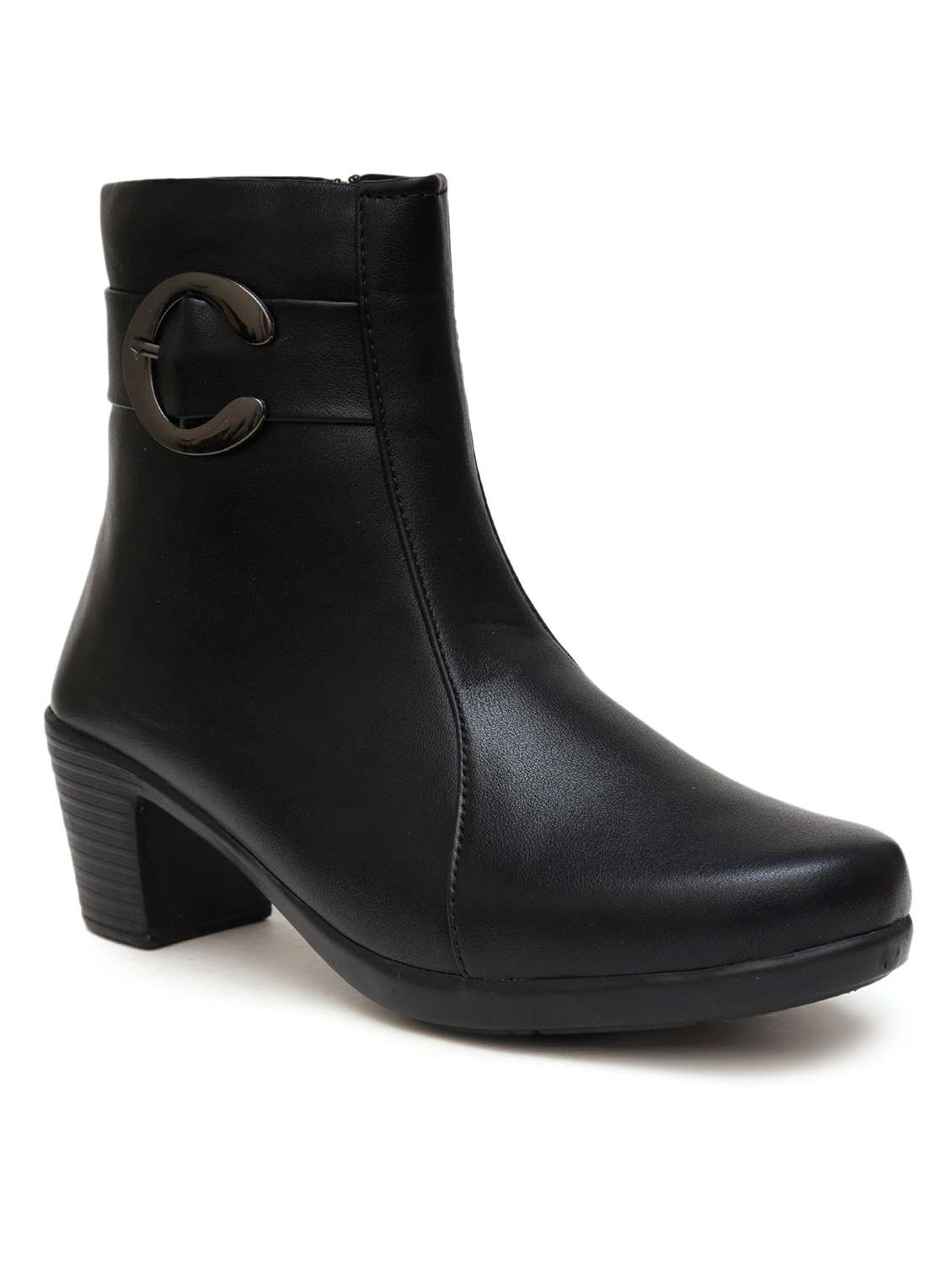 women solid slipn on ankle boots - 21768072 -  Standard Image - 2