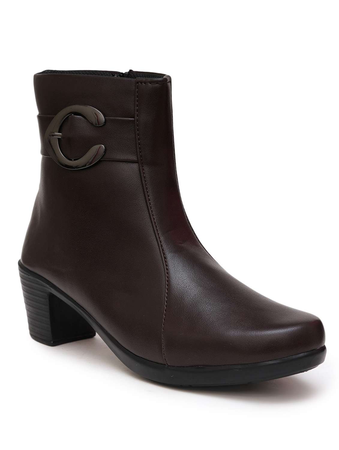 women solid slip on ankle boots - 21768073 -  Standard Image - 2