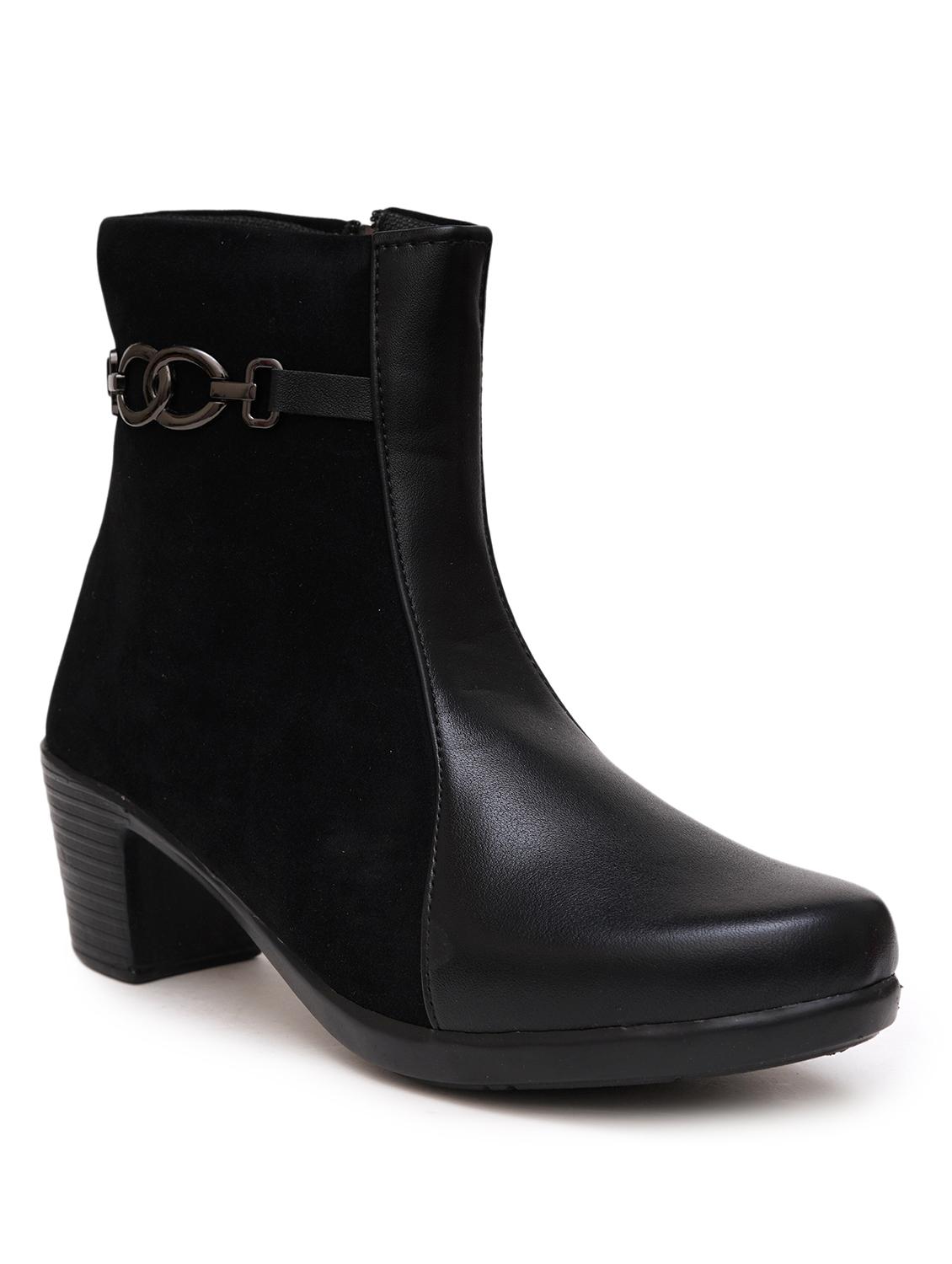 women solid slip on ankle boots - 21768074 - Standard Image - 2