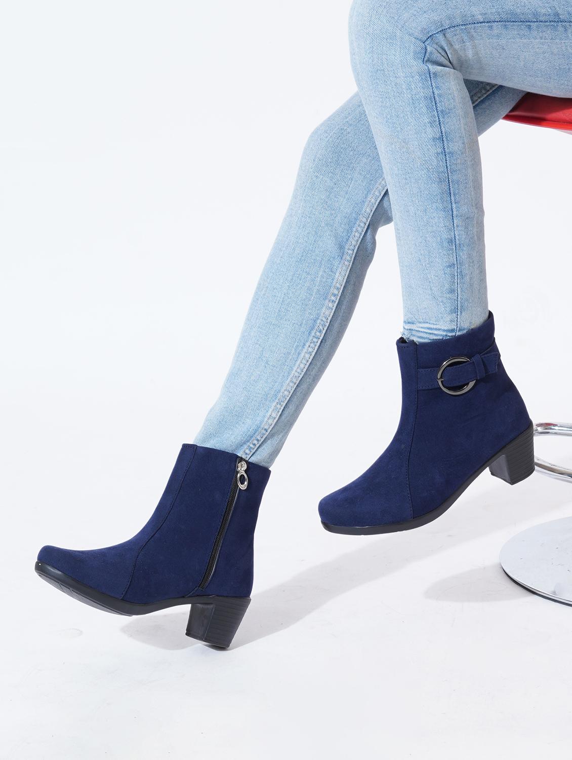 women solid slip on ankle boots - 21768077 - Standard Image - 2