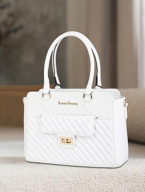 women white textured handbag - 21768083 - Standard Image - 0