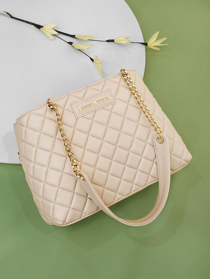 women beige textured handbag - 21768091 - Zoom Image - 0