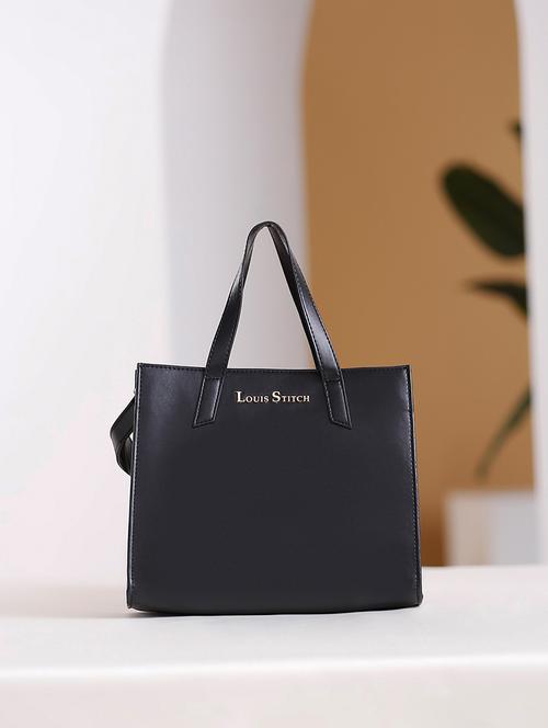 women black solid handbag - 21768095 - Standard Image - 0