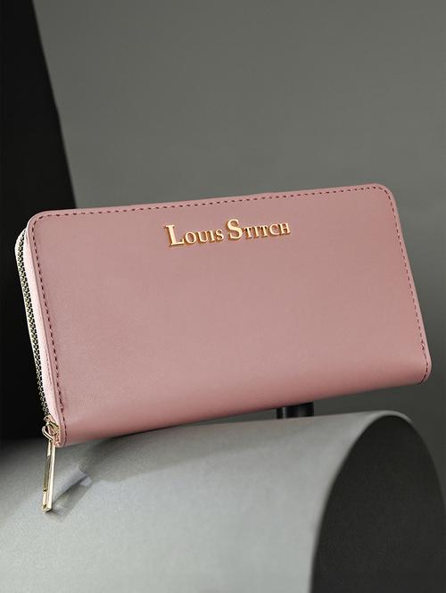 women pink pu regular clutch - 21768102 -  Standard Image - 0