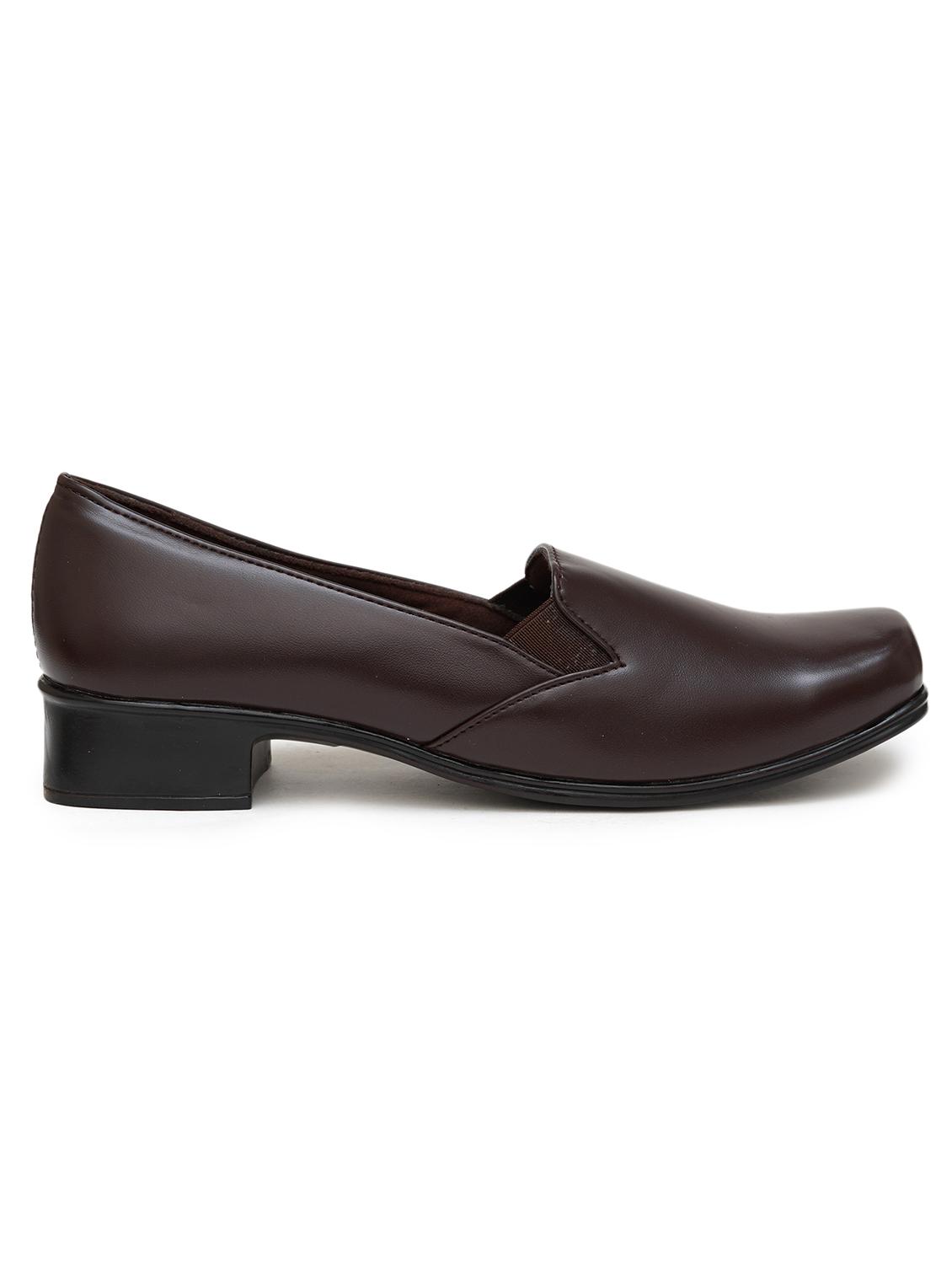 women brown slip on formal shoe - 21768137 - Standard Image - 2