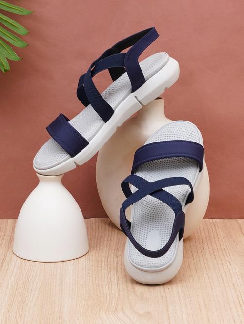 women stretchable loop flat form sandal - 21768143 - Standard Image - 0