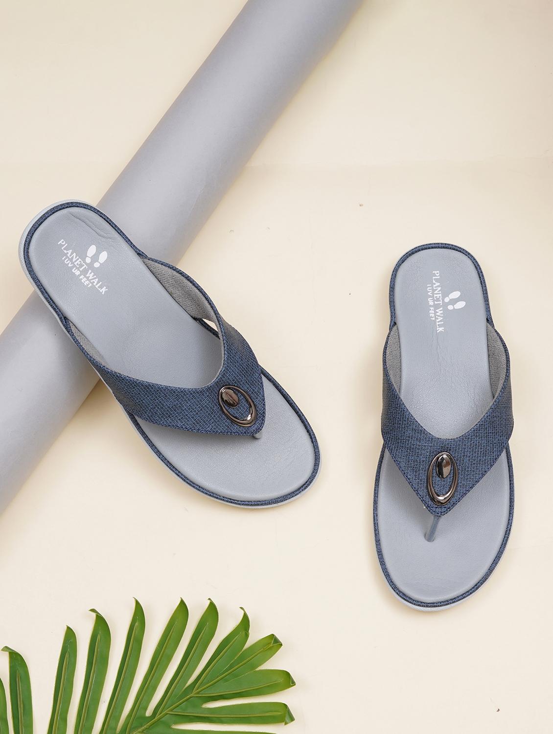 women navy blue toe separator flip flop - 21768149 -  Zoom Image - 0