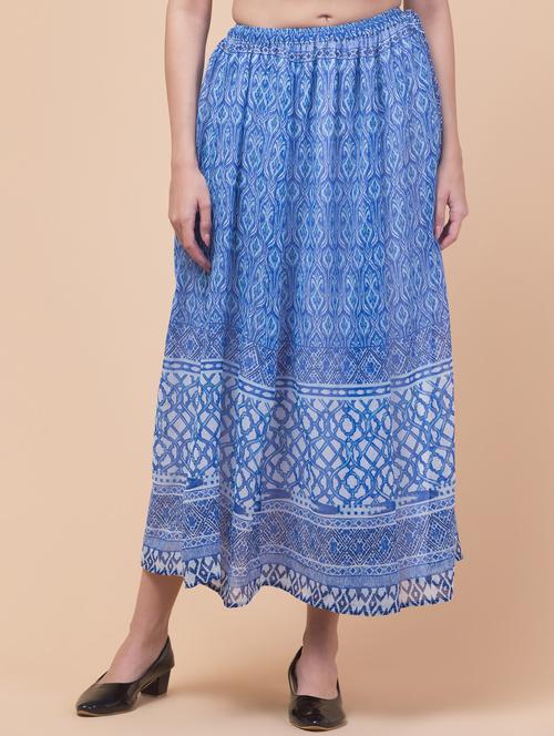 women printed mid rise flared skirt - 21768161 -  Standard Image - 0