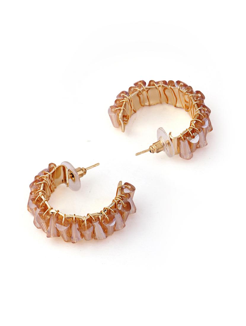 orange alloy hoop earring - 21774041 - Standard Image - 2