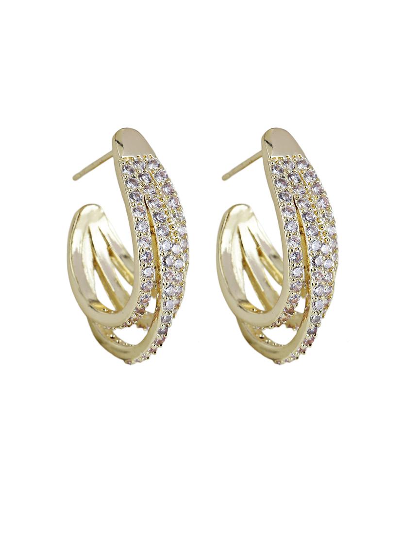 alloy gold plated earrings - 21774052 - Zoom Image - 0
