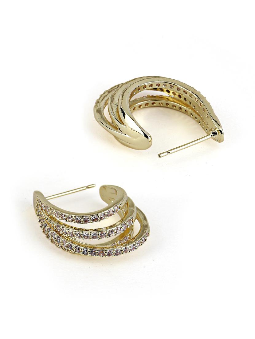 alloy gold plated earrings - 21774052 - Standard Image - 2