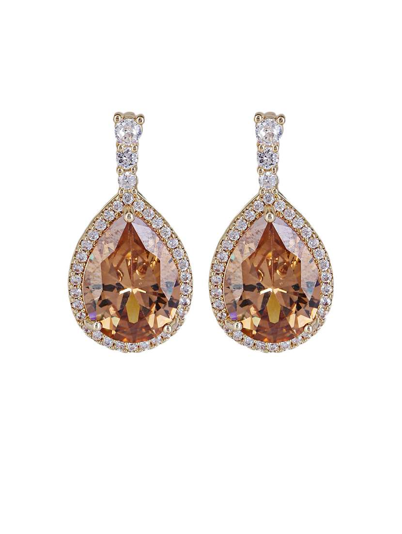 yellow alloy drop earring - 21774053 - Zoom Image - 0