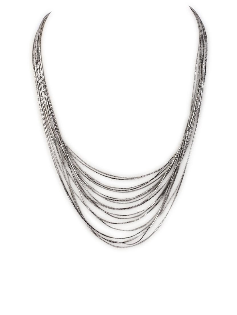 silver alloy multi-strand necklace - 21774104 - Standard Image - 2