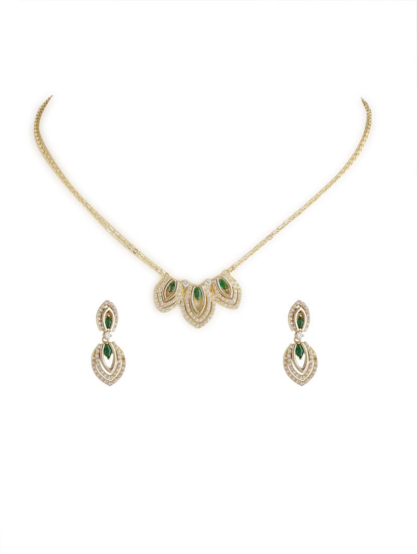 green necklace with earing set - 21774122 - Standard Image - 2